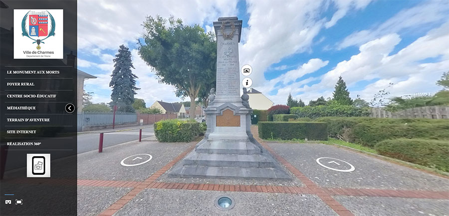 Monument aux morts - Commune de Charmes - Visite 360 FL Web